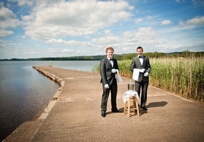 champagne wedding by the sea